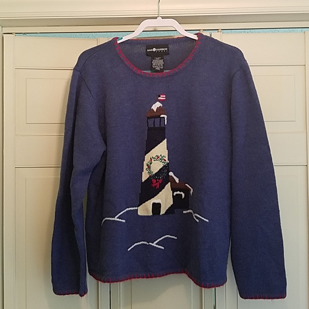XL Lighthouse Chrustmas sweater